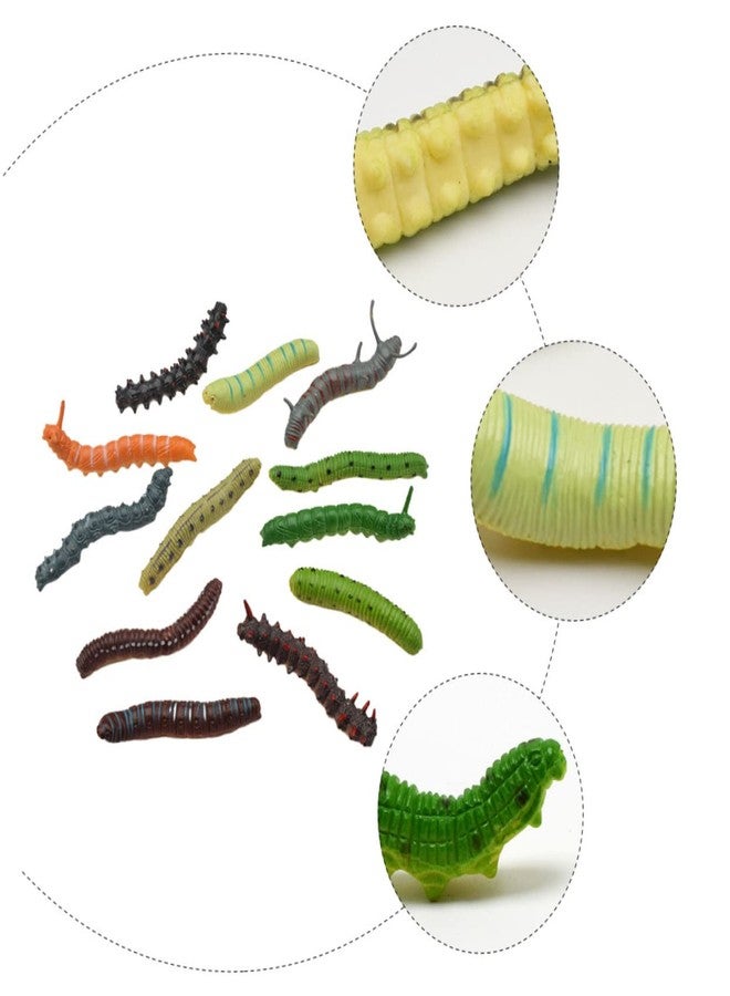 IMIKEYA 24pcs Plastic Caterpillar Figurines - Realistic Fake Worms for Halloween Decor and Play - Image 5